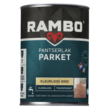 Rambo Pantserlak parket zijdeglans transparant kleurloos 1,25 liter