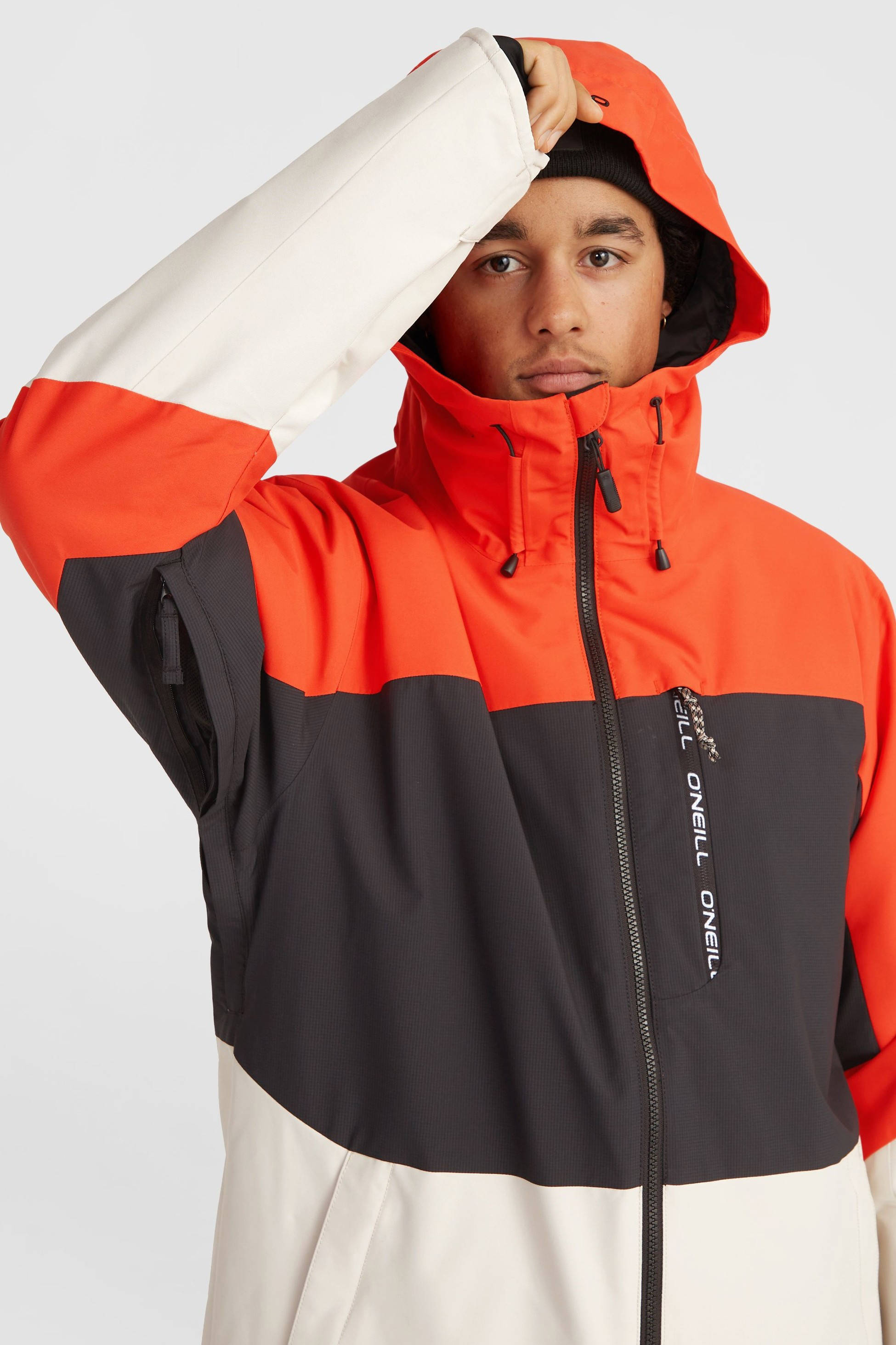O'Neill ski-jack CARBONITE oranje/bruin/ecru