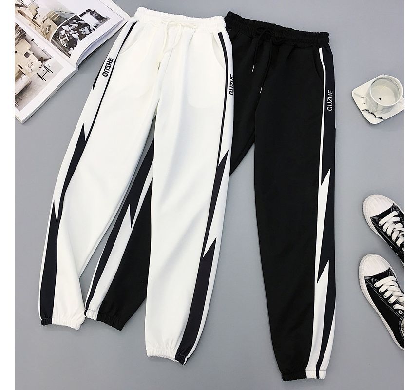 Maisee - Hoge taille bedrukte joggingbroek