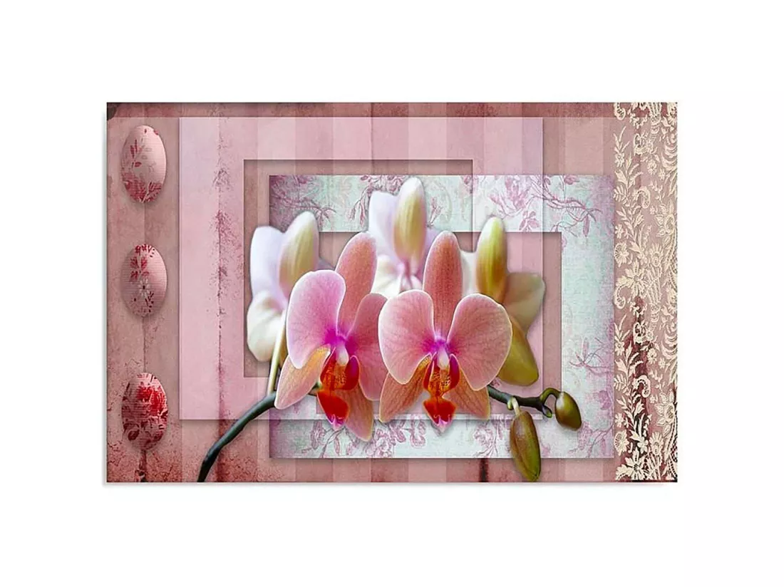 Tableau rose orchidée - 120 x 80 cm
