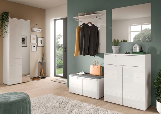 INOSIGN Garderobenschrank »CAPRI, Höhe 193cm, 2 Türen, Tür mit eingefasster Griffmulde,« Mehrzweckschrank, Universalschrank, Dielenschrank, Flurschrank