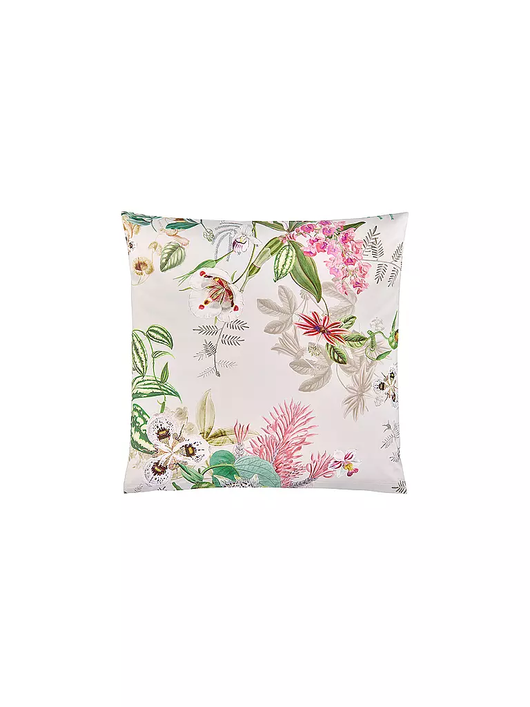 CHRISTIAN FISCHBACHER Satin Kissenbezug BOTANIC 70x90cm weiss  weiss