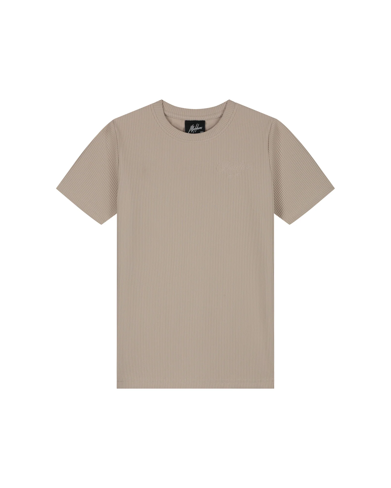 Malelions Junior Ribbed Script Shirt Kids Beige