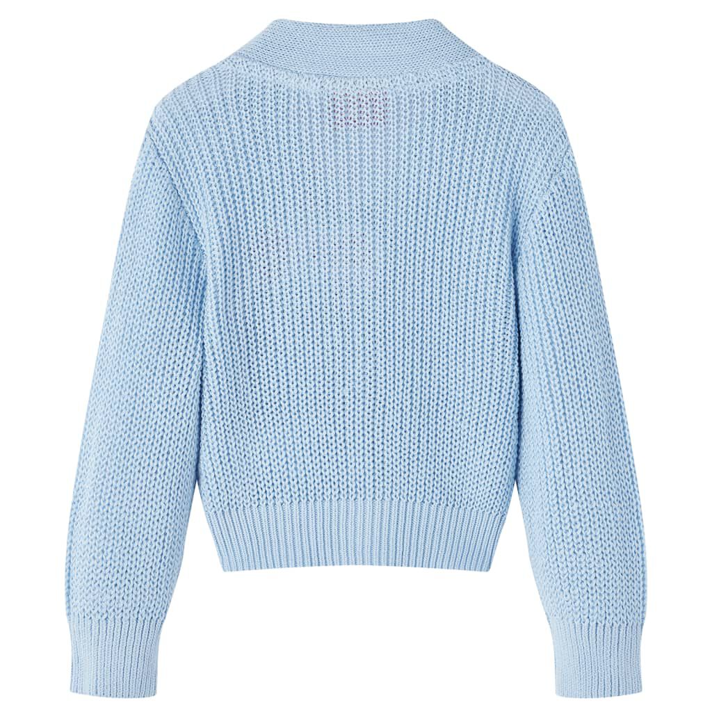 Gebreid kindervestje, blauw, 92