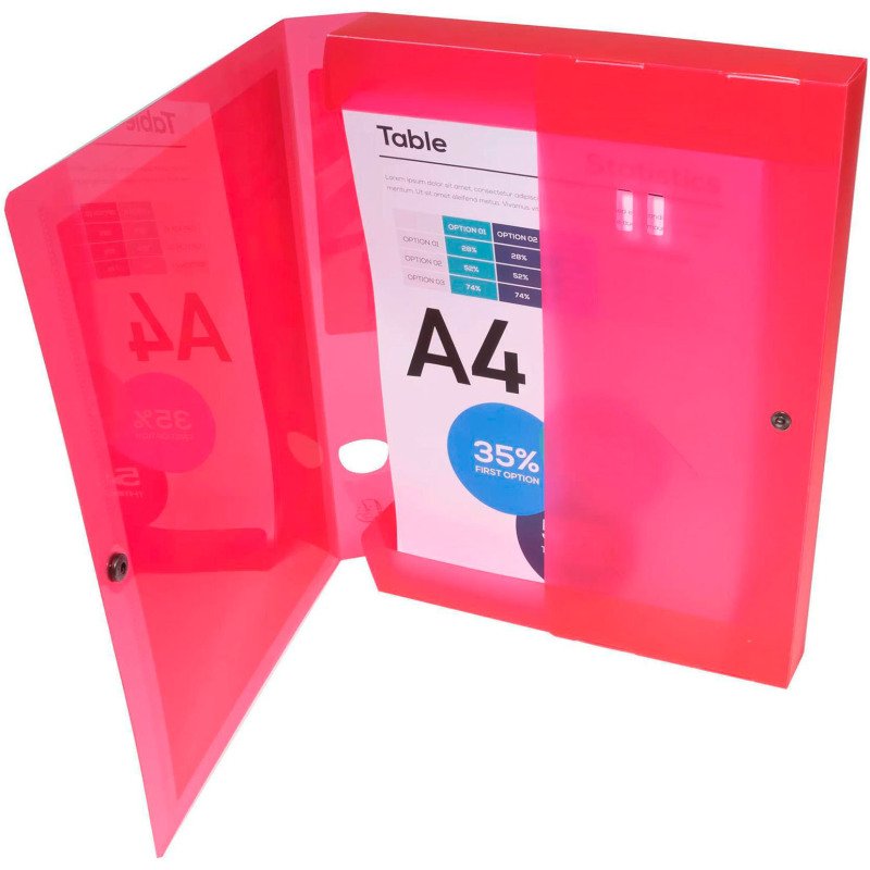 Chemise box translucide plastique personnalisable Exacompta Kreacover dos 4 cm