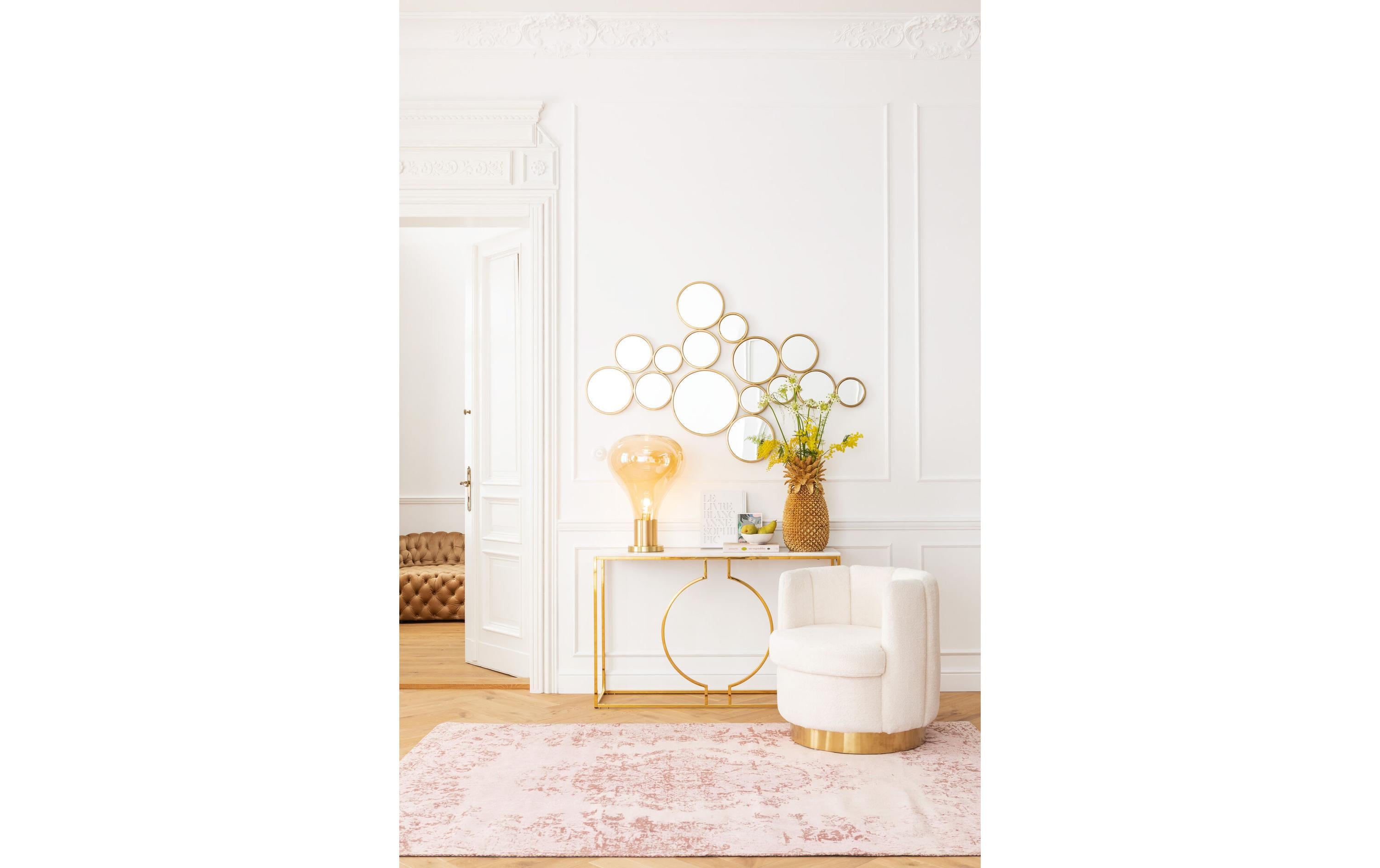 Vase Pineapple 50 cm, Gold<br>Elegante Blumenvase