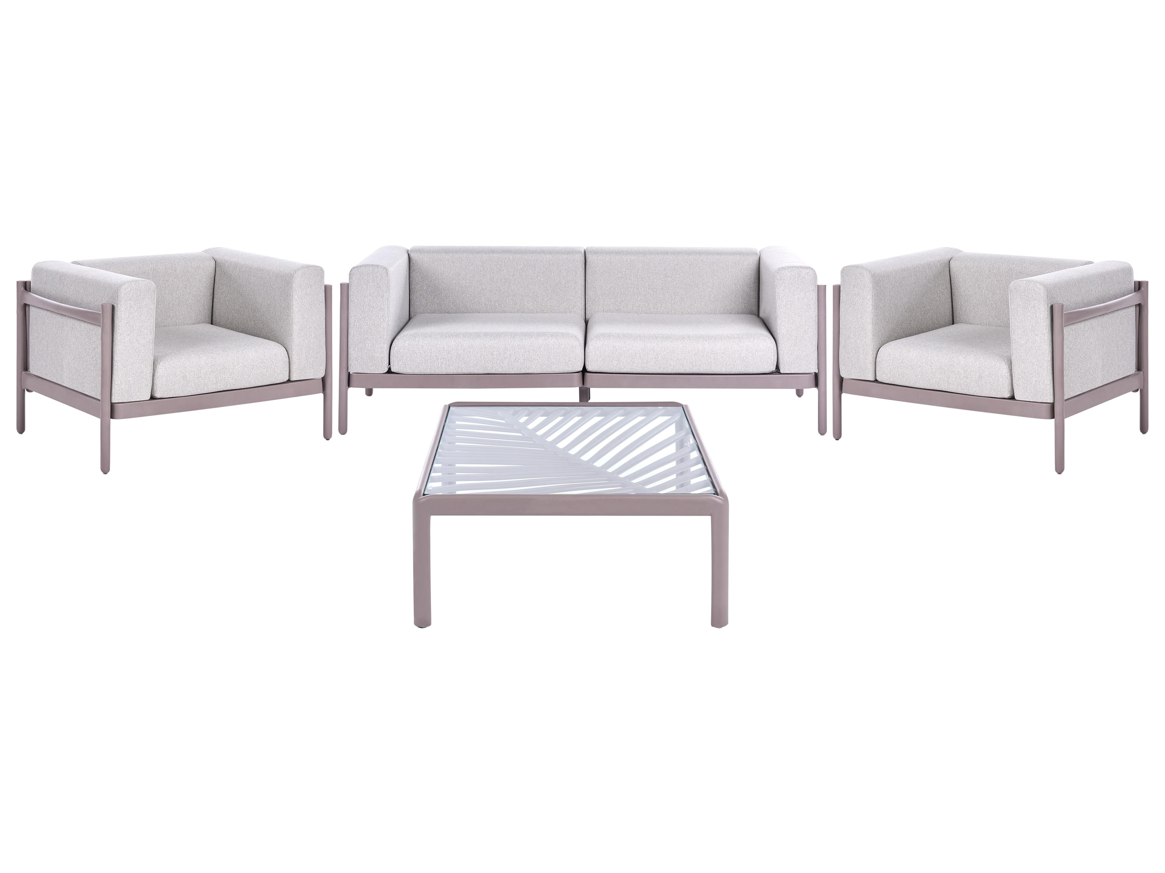 Loungeset met tafel 4-zits FERRETTI Taupe