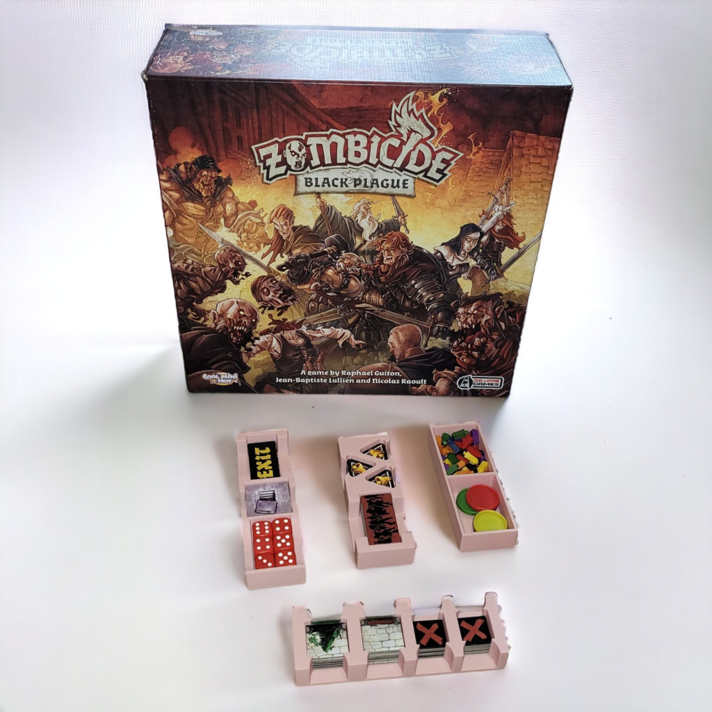 Zombicide - Black Plague : Rangement insert rose compatible