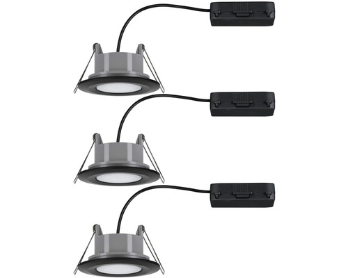 LED inbouwspots set IP65 3x5W 3x400 lm 2700-6500K Ø 9/6,8 cm chroom/mat Kleurtemperatuur regelbaar via wandschakelaar 230V