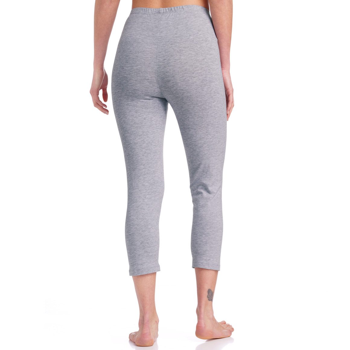 Famy 2 Damen 3/4-Leggings unifarben dunkelgrau / hellgrau