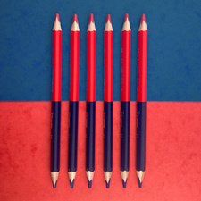 Crayon de couleur TWIN Jumbo, bleu/rouge, triangulaire