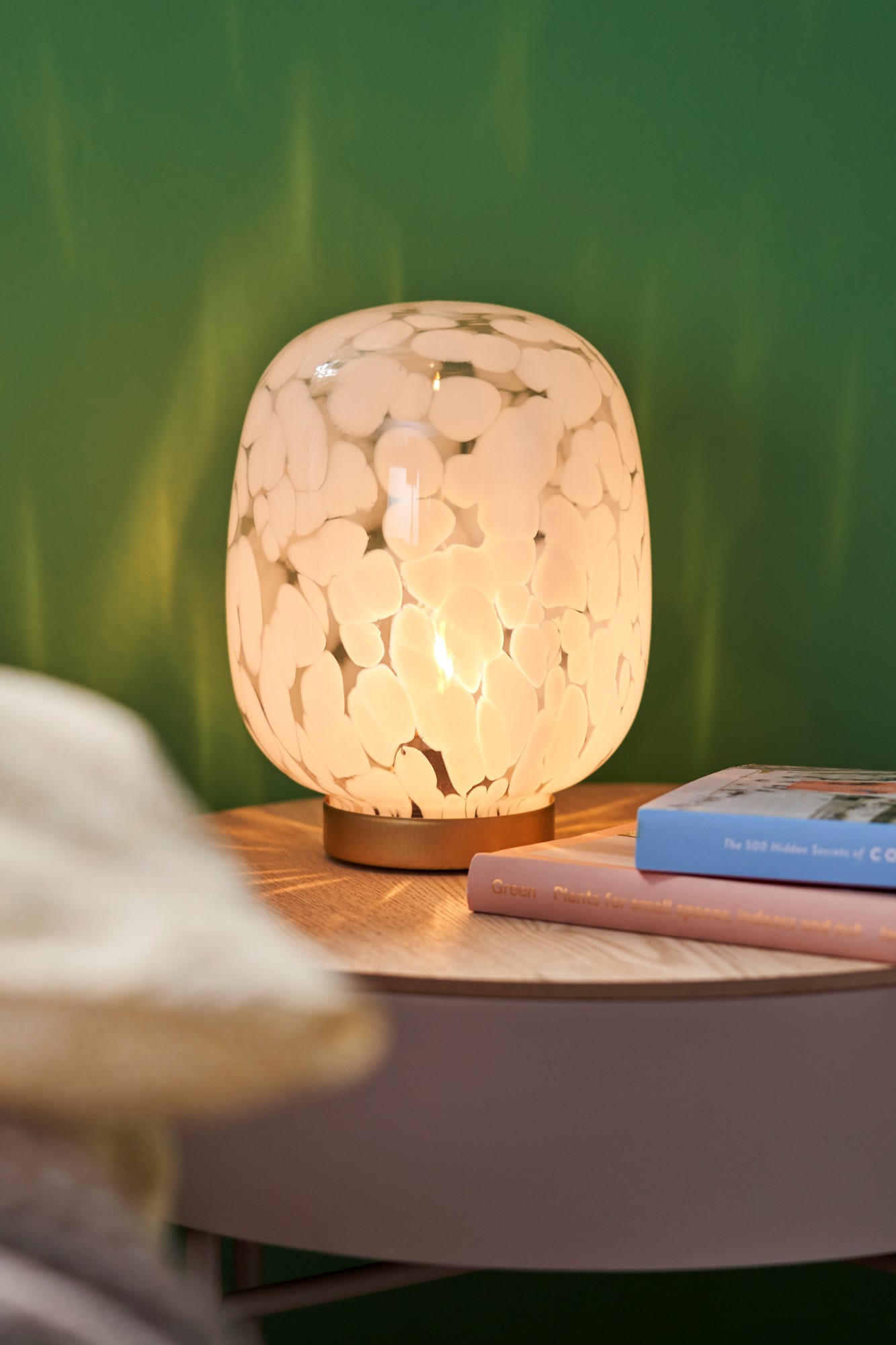 LED-bordlampe | Glas. 15,6 x 20 cm. | White