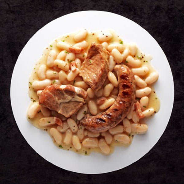 Cassoulet aux saucisses de Toulouse braisées
