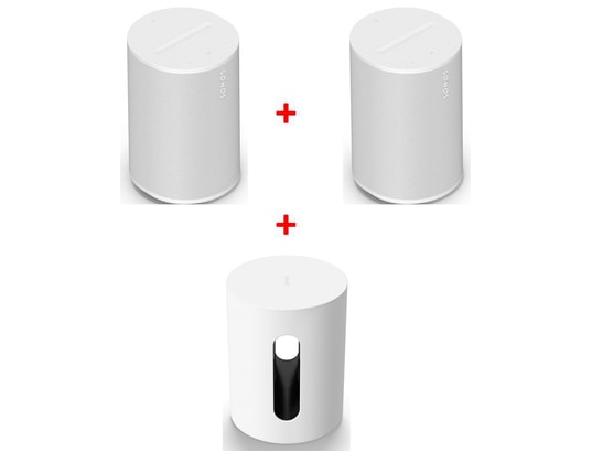 SONOS - Caisson de basses Pack Sonos ERA 100 blanc x2 + SUB Mini blanc