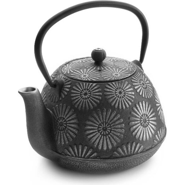 Théière en fonte Bali - 1,2 L, noir et gris