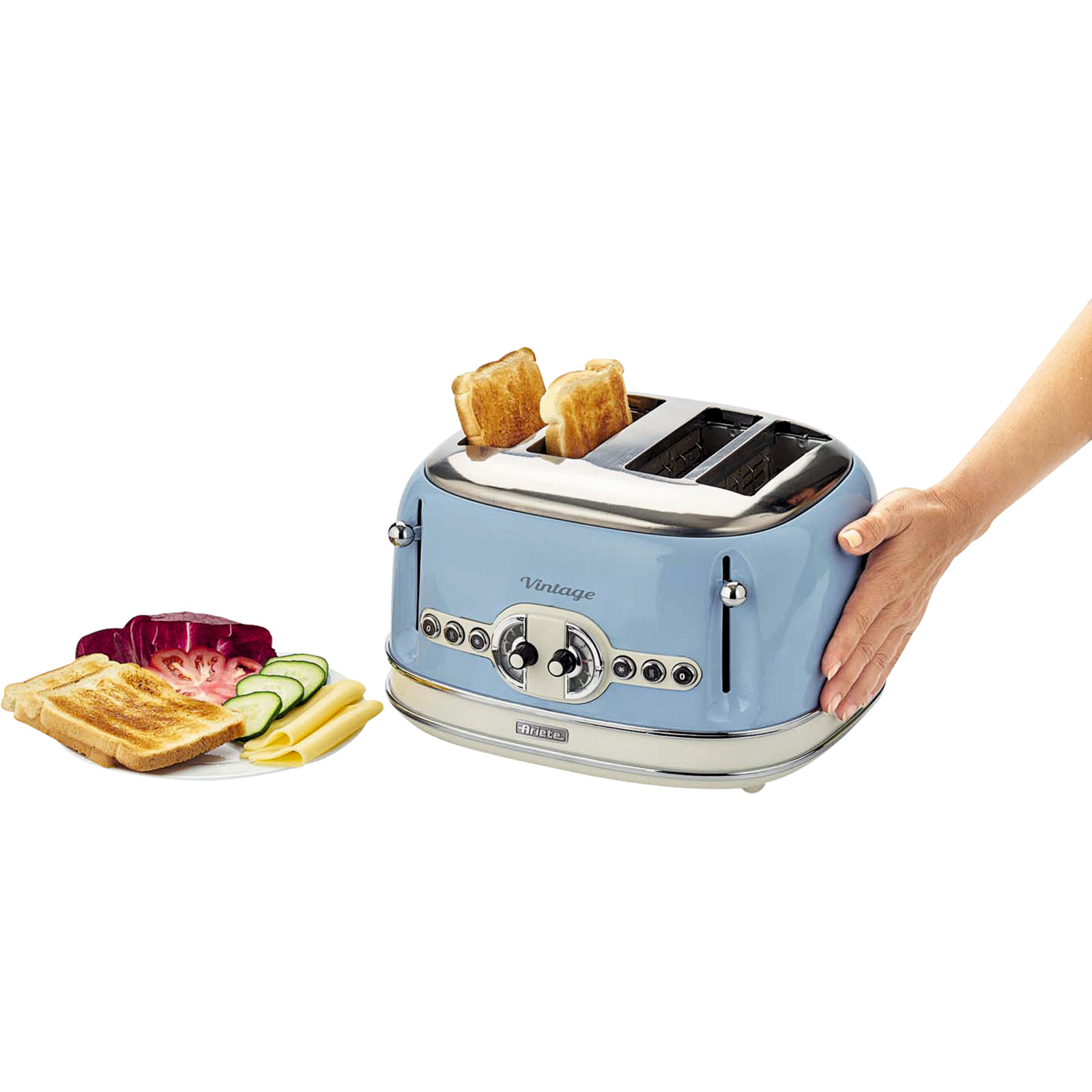 Ariete 4-Scheiben Vint.Toast. ARI-156-BL