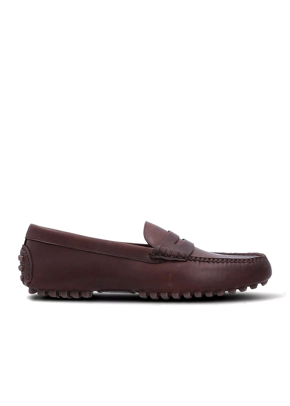 MOCASSIN DRIVER CUIR MARRON FONCE
