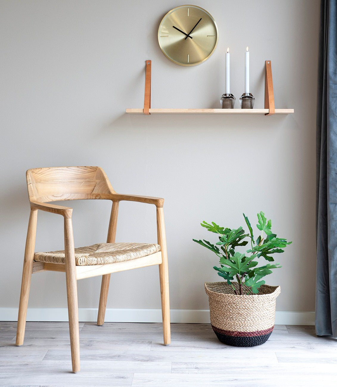 House Nordic Getafe Armstoel Sungkai Hout set van 2