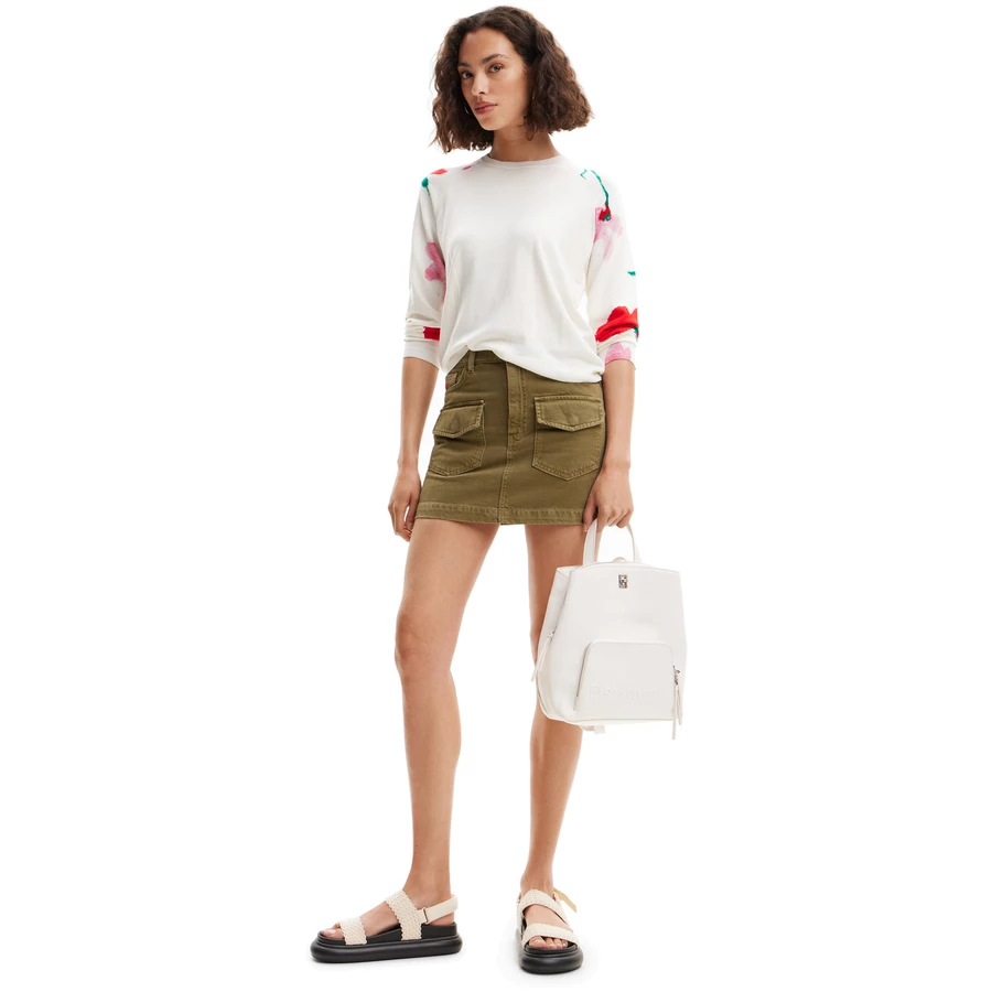 Desigual Half Logo 24 Sumy - Rucksack Mini 29.5 cm white