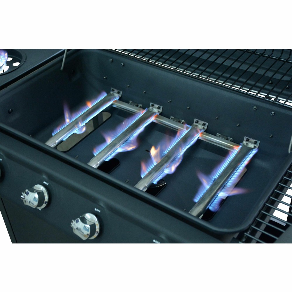 Lot de 4 brûleurs et 4 diffuseurs pour barbecue athos. Albert et bazin