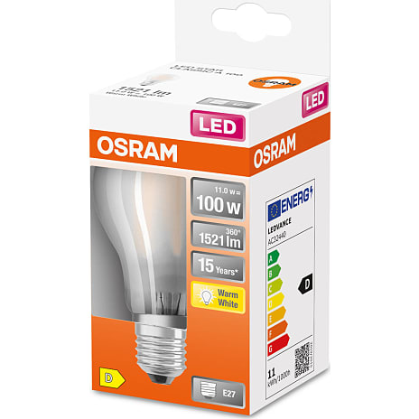 Osram LED kronepære 10W - varmt hvidt lys