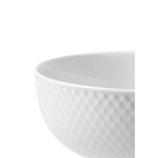 Lyngby Porcelæn Rhombe Skål, Hvid, Ø15,5 cm