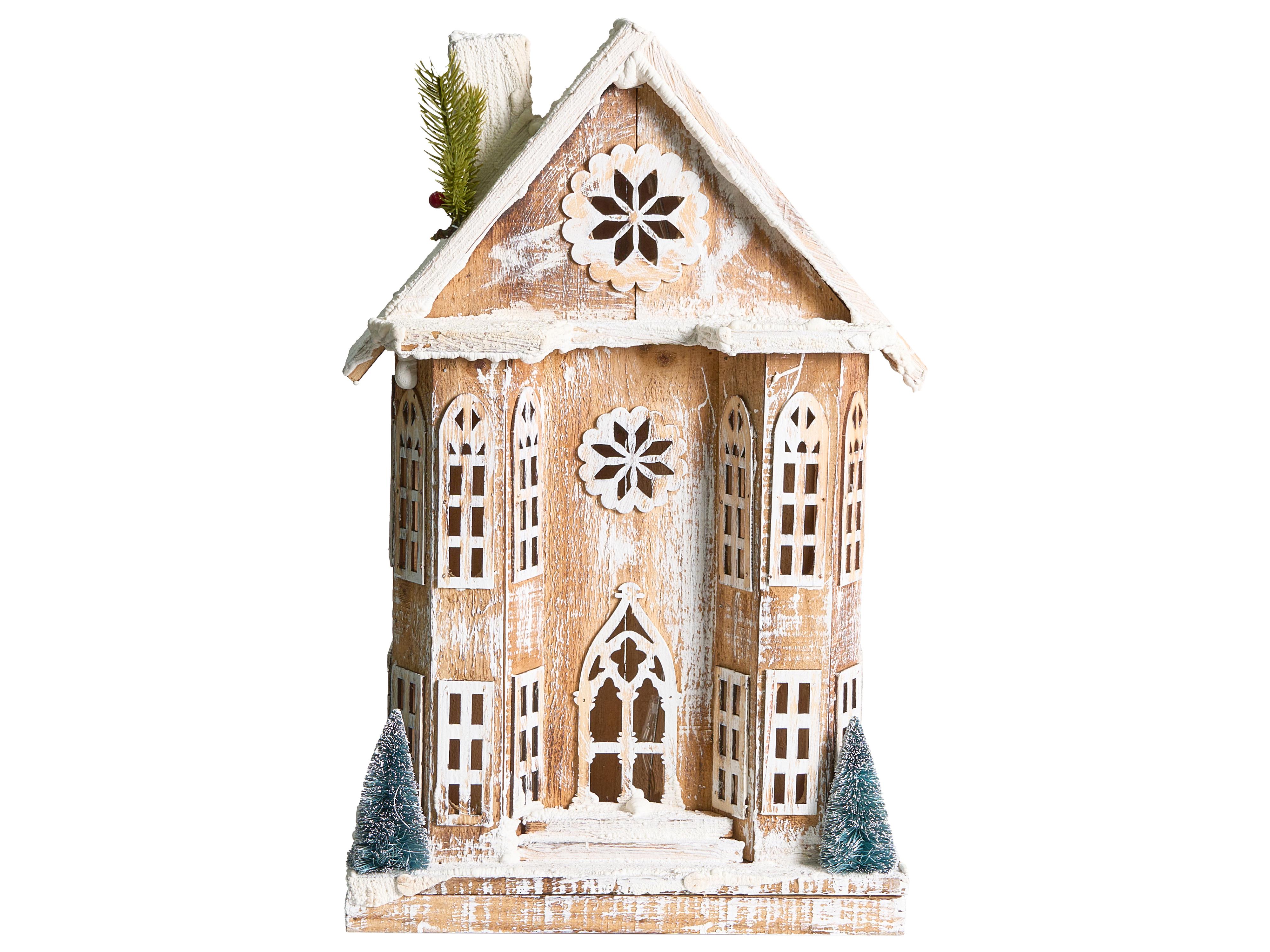 Kerstdecoratie LED UNARI Huis 50 cm Lichtbruin