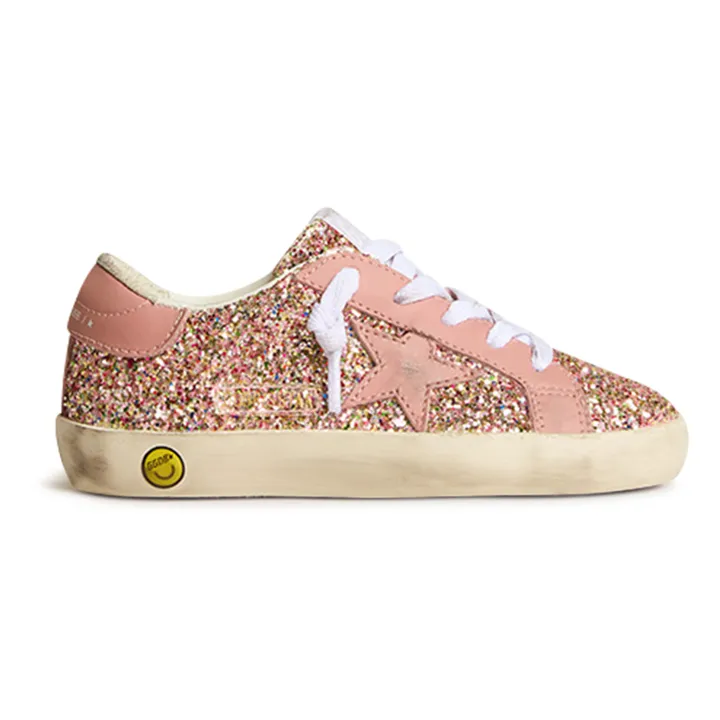 Golden Goose Baskets Lacets Super-Star Paillettes | Rose