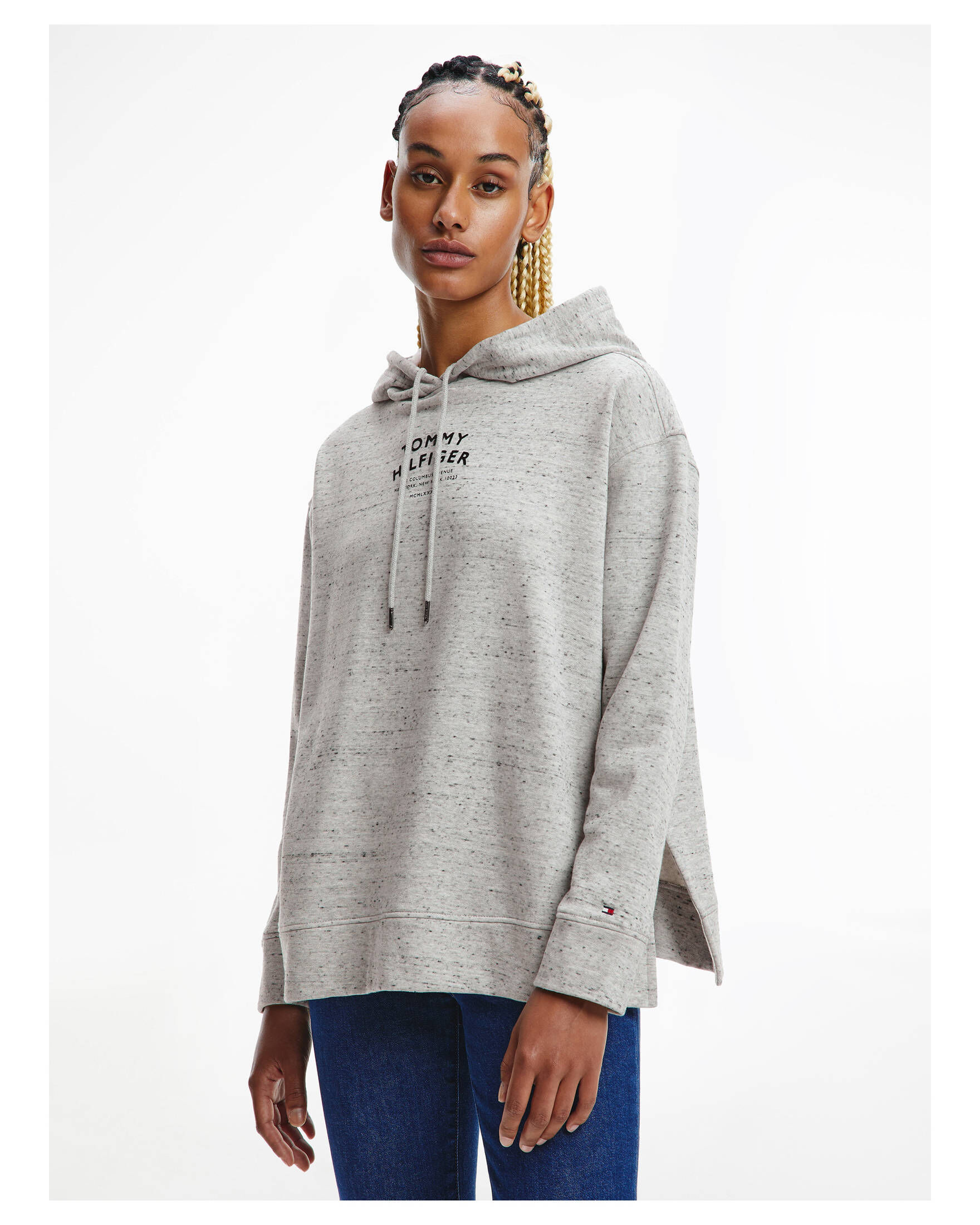 Tommy Hilfiger| Damen Sweatshirt RELAXED TEXT FLOCK PRINT HOODIE