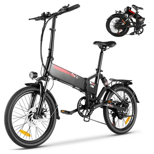 Bicicleta elétrica dobrável Gocio 500W, aro 20, bicicleta elétrica urbana leve em liga de alumínio, com bateria de íon-lítio removível de 48V 7.8Ah integrada, bicicleta elétrica urbana para adultos.
