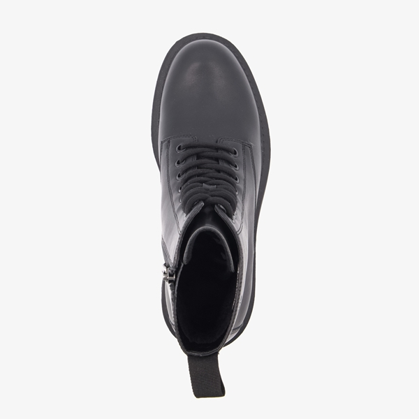 Tamaris dames veterboots met plateauzool zwart