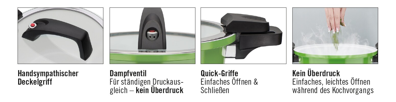 Energiespartopf Ceramica Green 24cm, 6 L