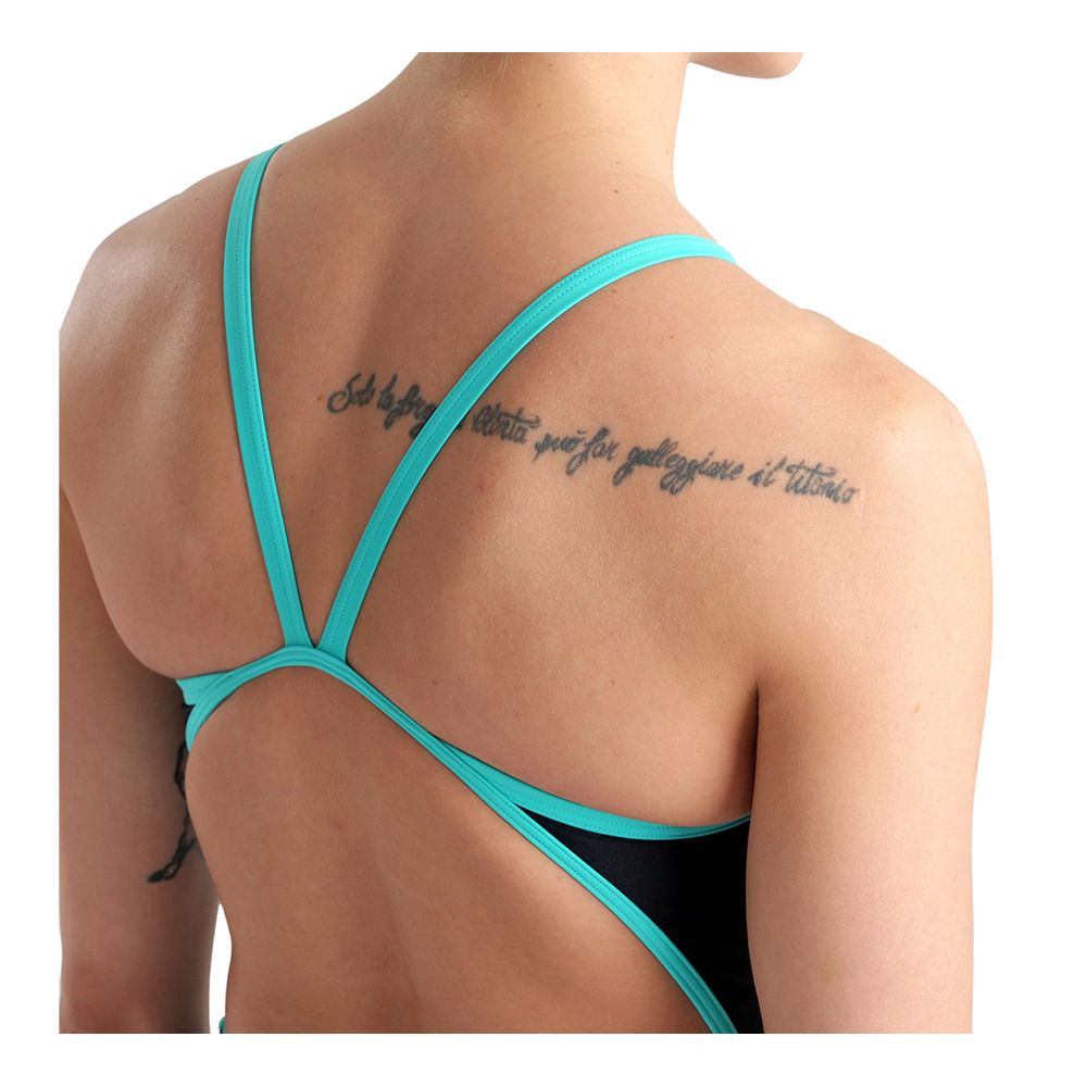 Arena ICONS SUPER FLY BACK LOGO - Maillot de bain 1 pièce Femme black/white/blue diamond