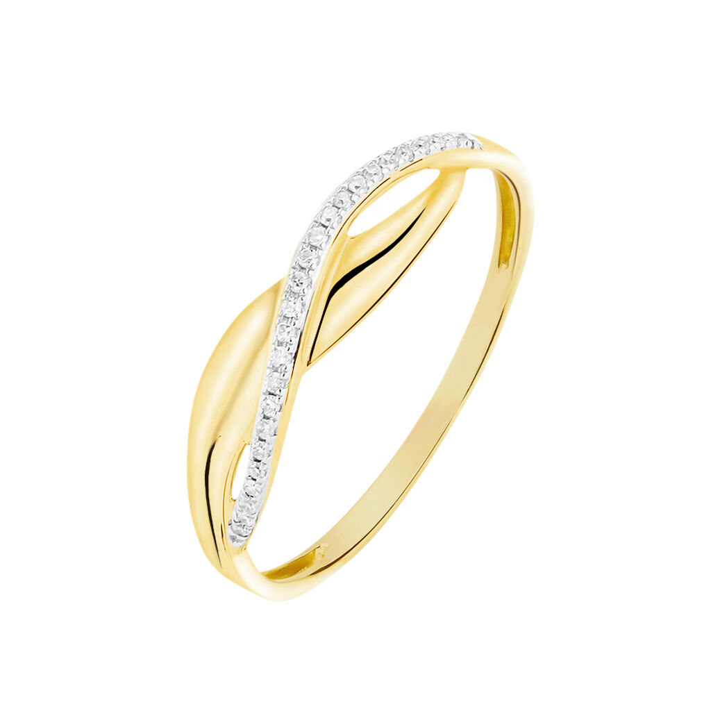 Bague Camelia Or Jaune Diamant