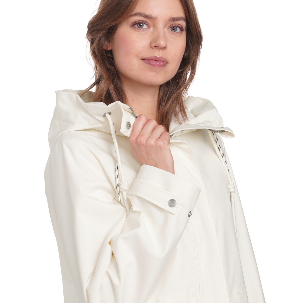 Gina Damen Jacke mit Kapuze ecru