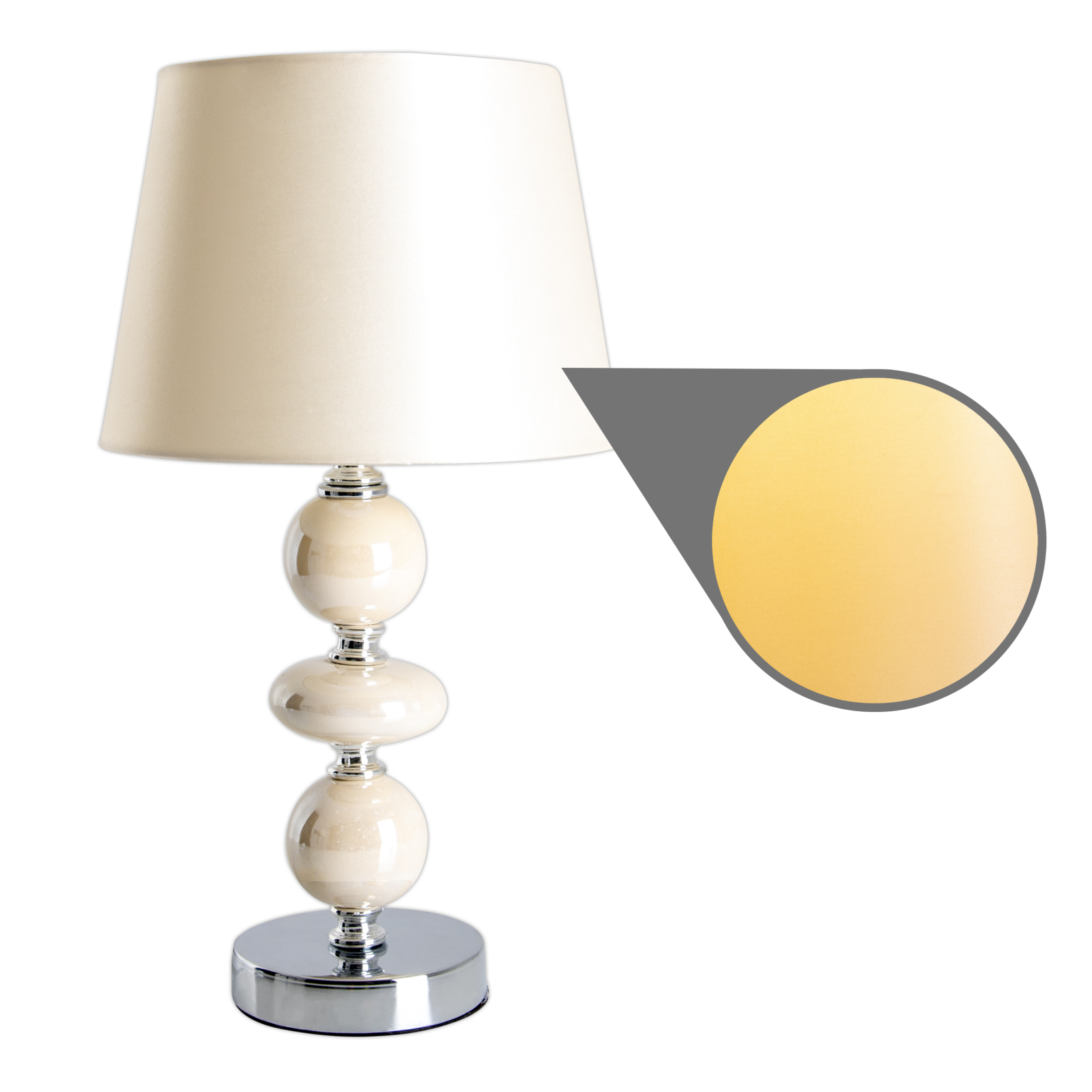 Tischleuchte ARAGA - beige - Keramik - 36 cm