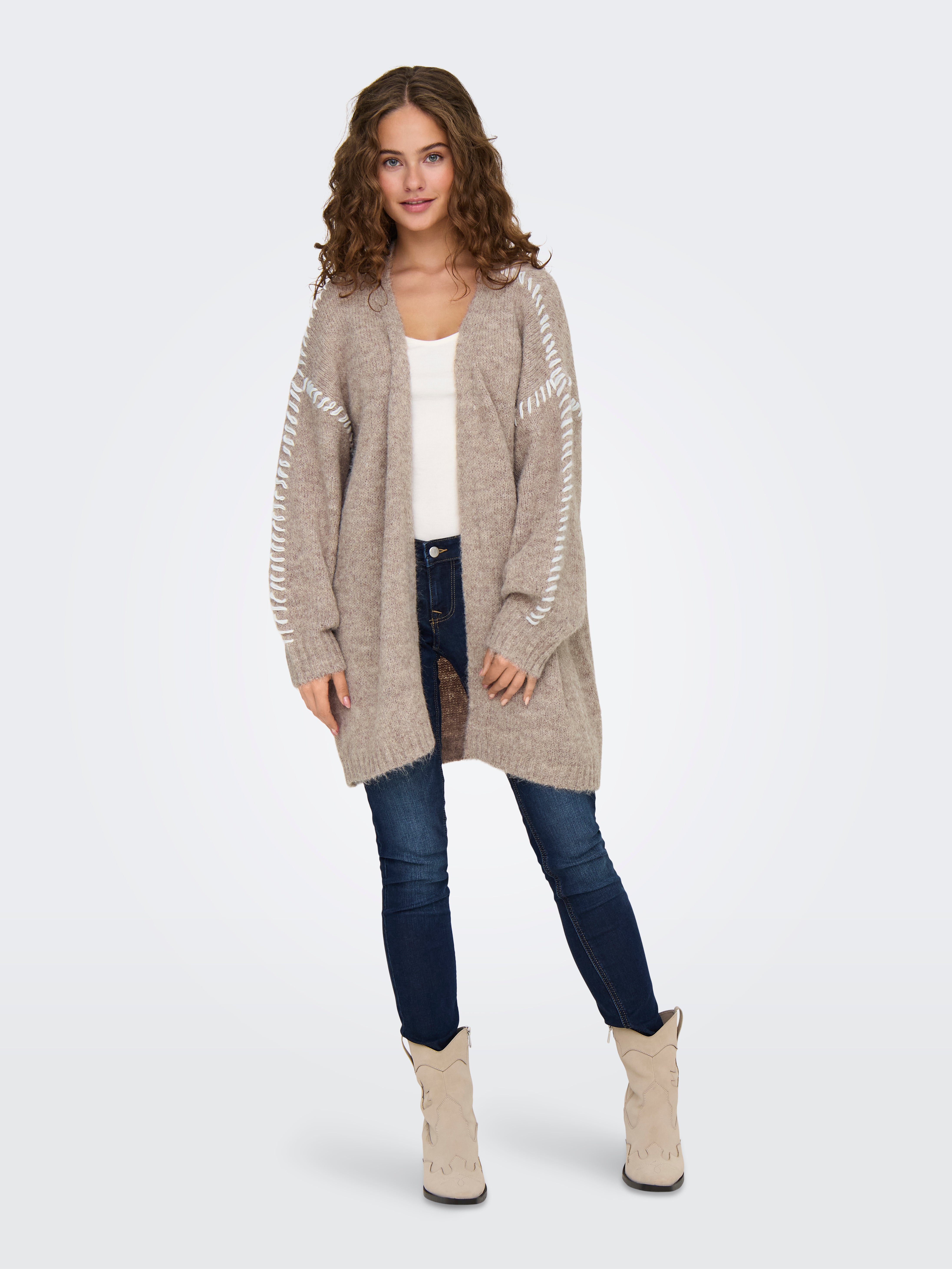 JDYZOEY Strickjacke Chateau Gray