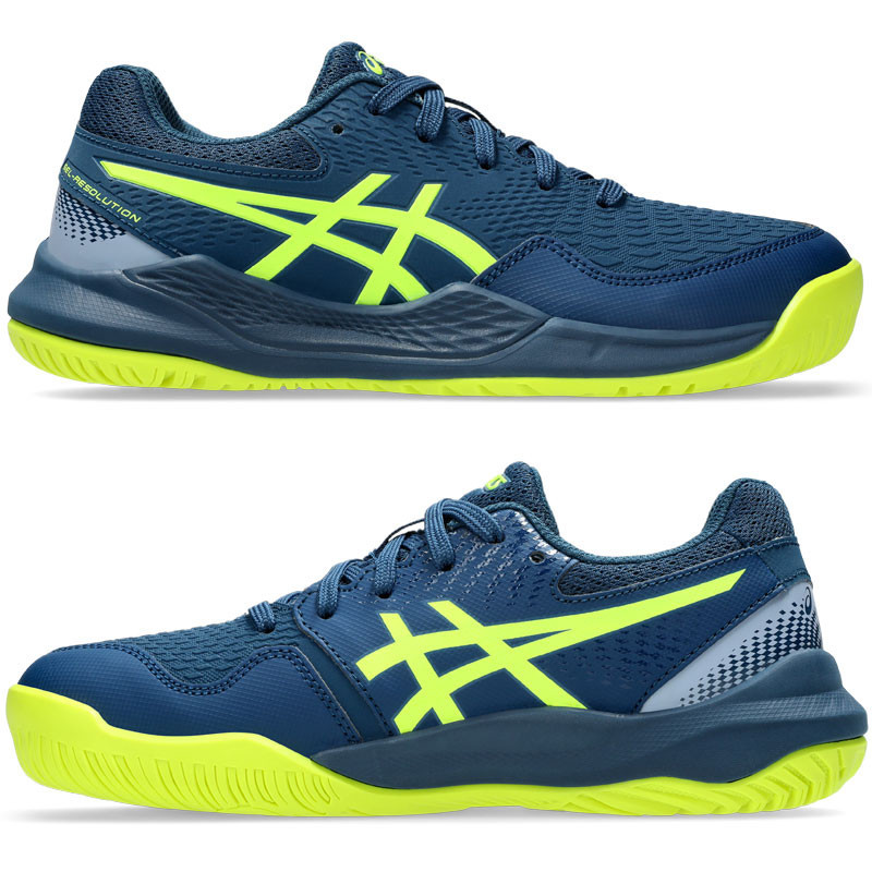 Asics Gel Resolution 9 GS junior bleu et jaune
