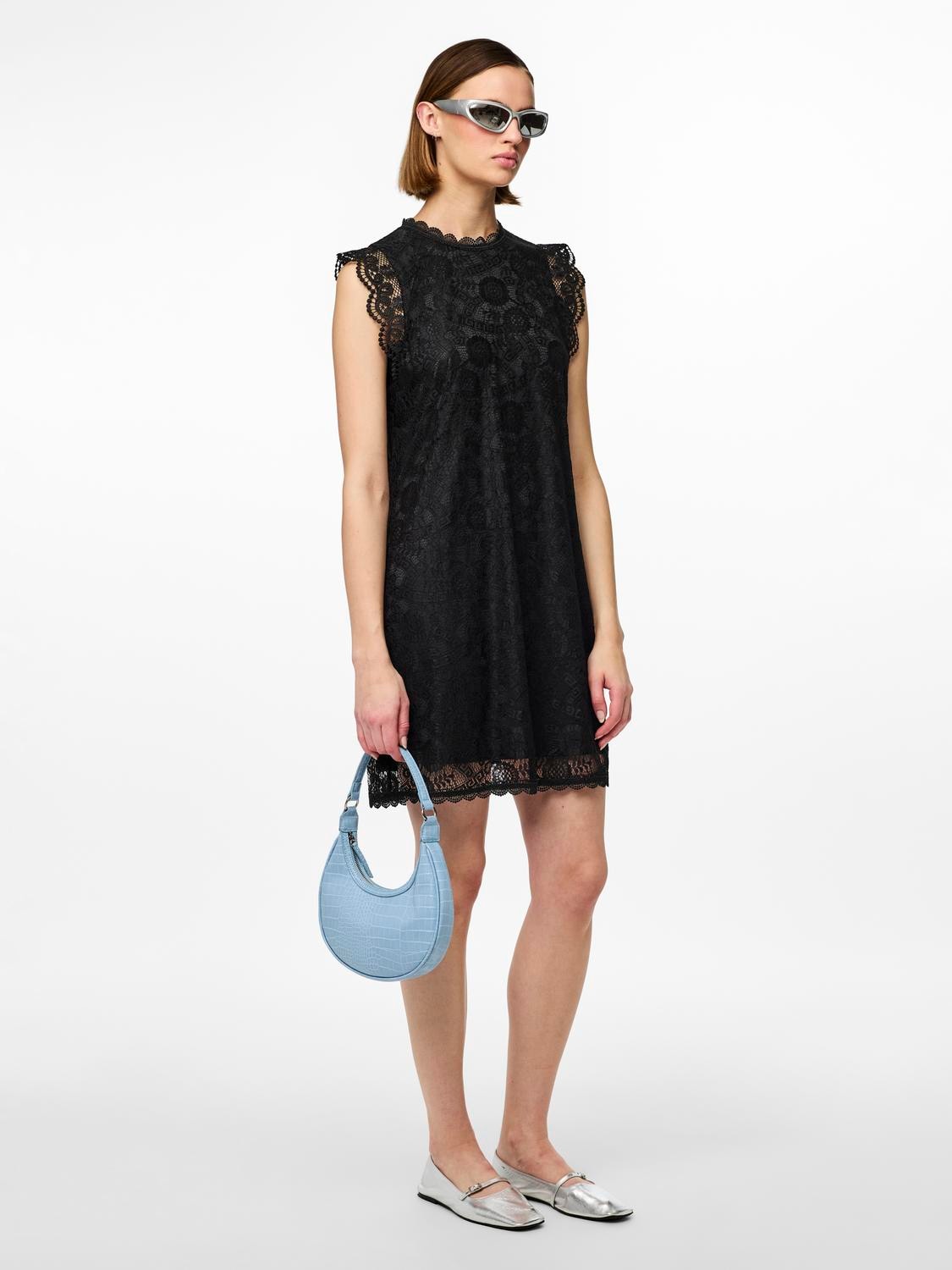 pieces Spitzenkleid »PCOLLINE SL LACE DRESS NOOS« Sommerkleid