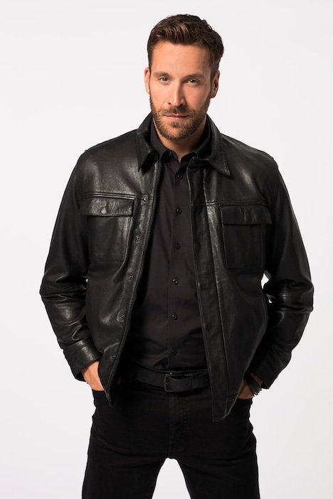Lederjacke, Leder, Lammnappa, viele Taschen