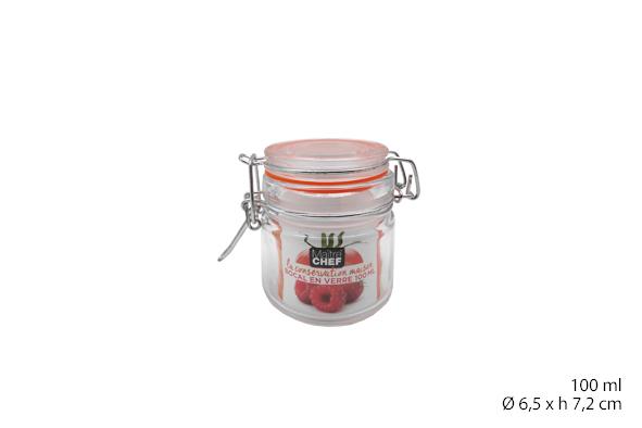 BOCAL HERMETIQUE CLIP METAL 100ML