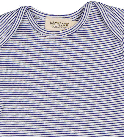 MarMar Sommerstrampler - Rib - Modal - Roxi - Blue Stripe