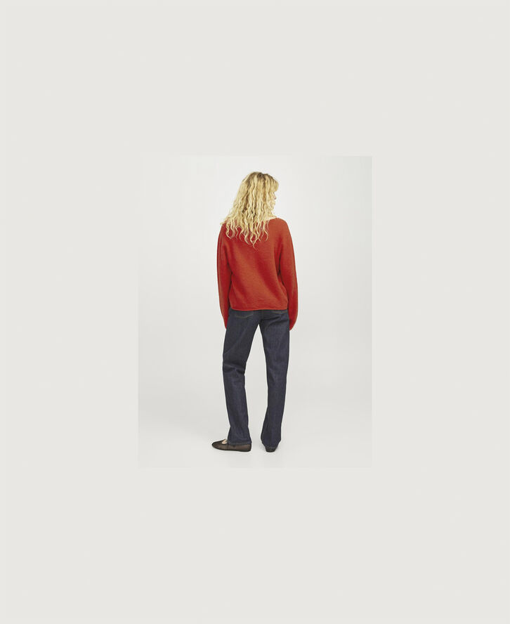 JJXX JXEVI V-NECK KNIT SN Fiery red