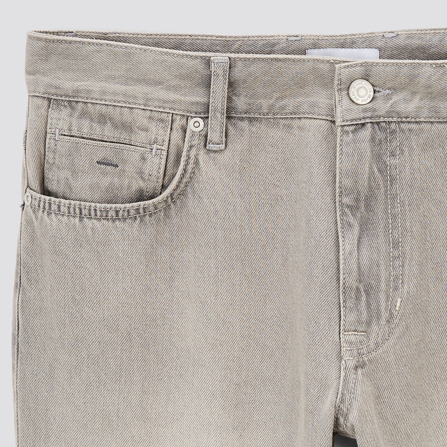 Jean relax en coton Gris moyen