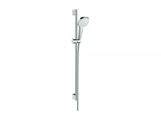Set de douche 1jet avec barre Unica'Croma 90 cm blanc/chromé Hansgrohe Croma Select E