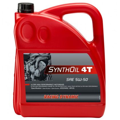 Huile moteur Racing Dynamic SYNTHOIL- 5W50 - 100% Synthétique 4 LITRES Universel