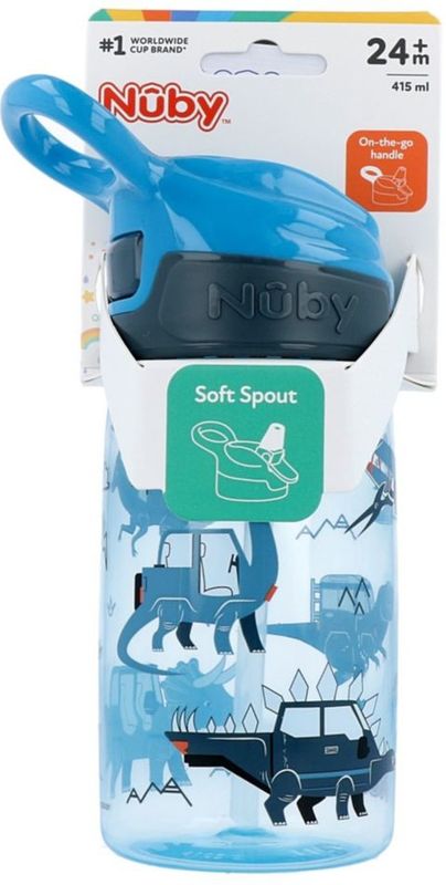 Nuby - Flip It Beker - 415ML - Lekvrij - Siliconen Tuit