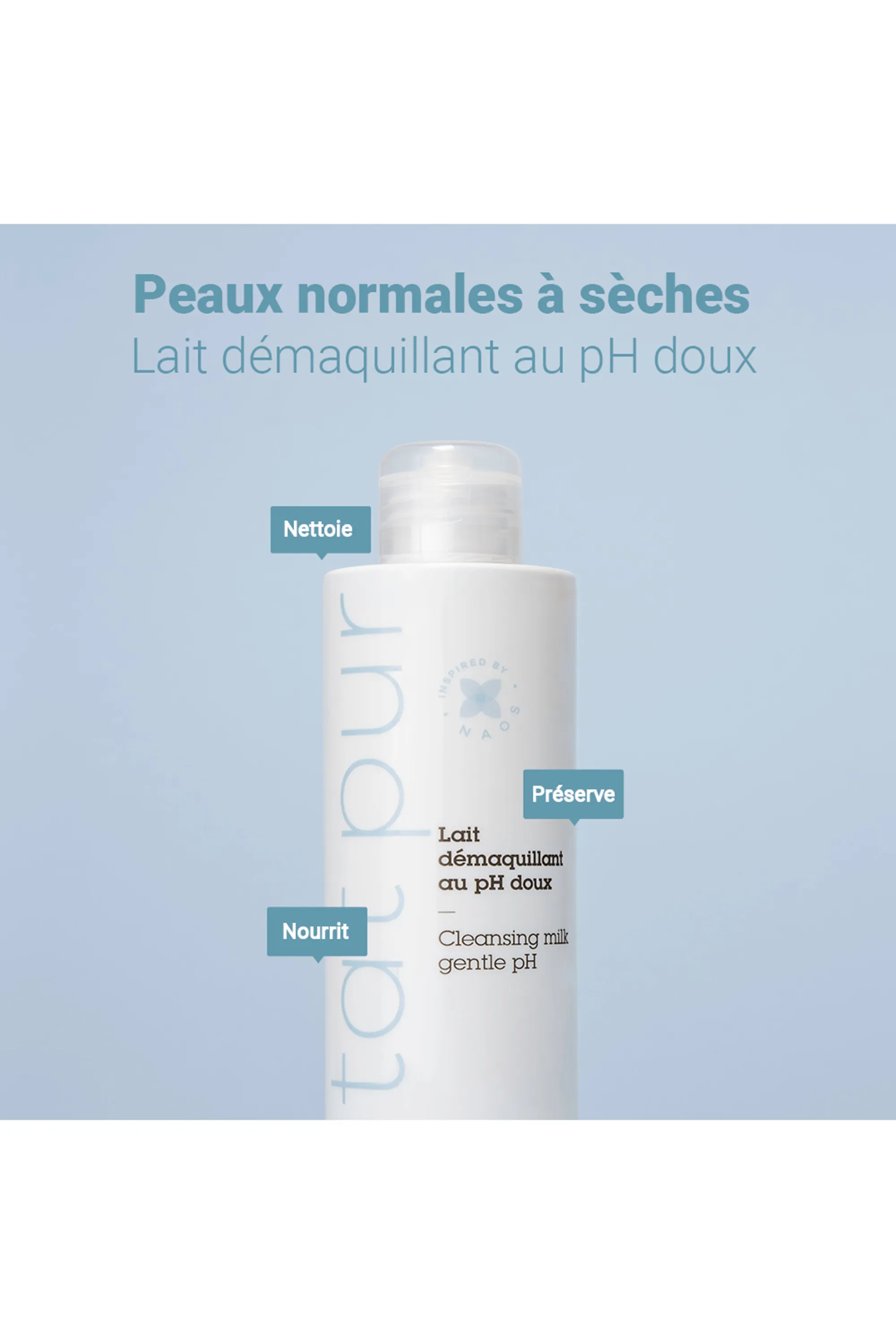 Etat Pur Lait démaquillant au pH doux visage et yeux-200 ml