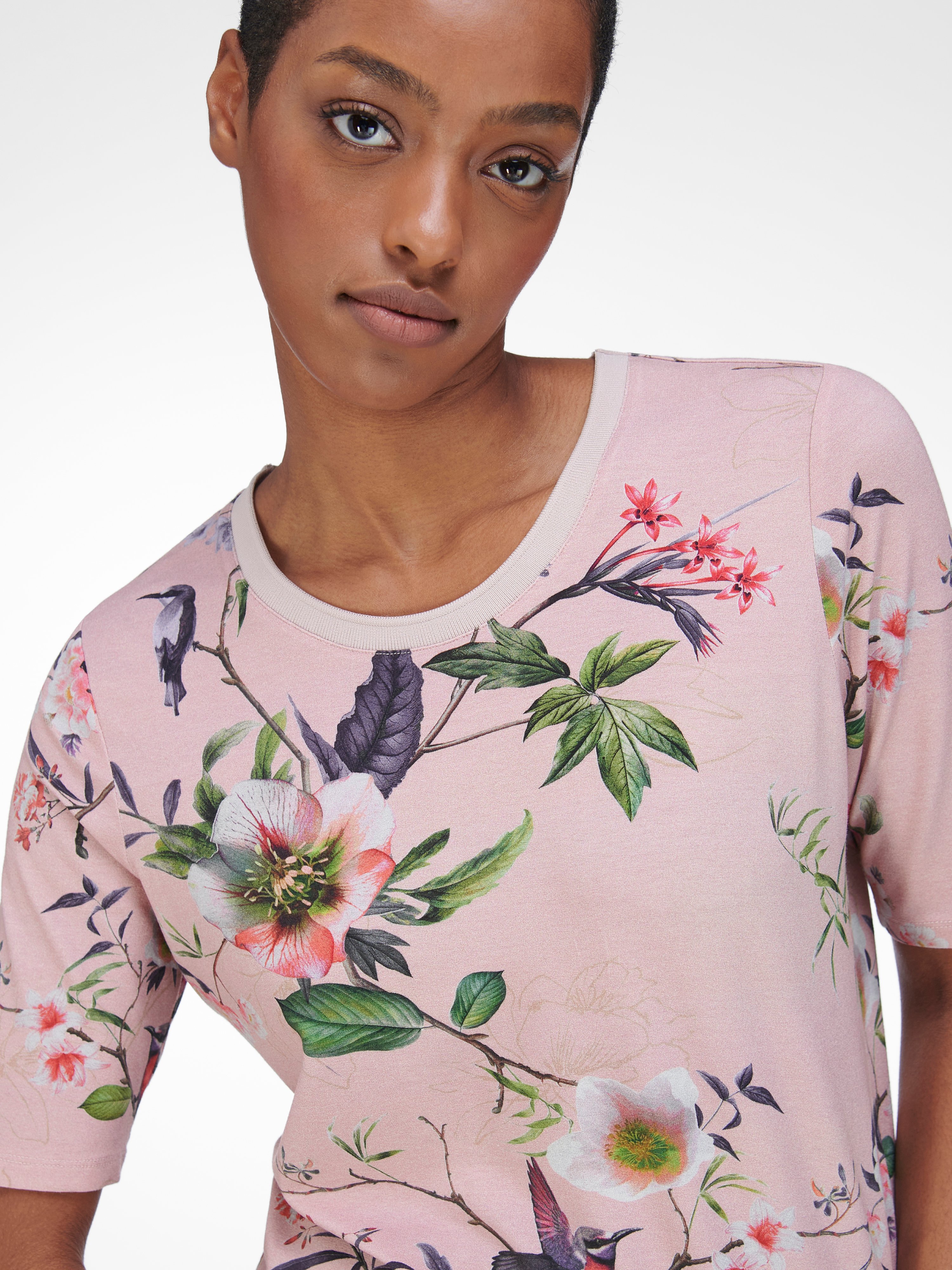 Rundhals-Shirt mit 1/2-Arm