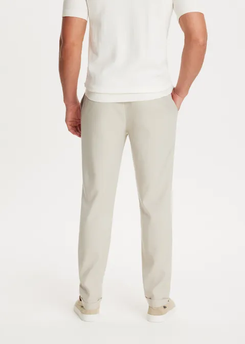 Pantalon met gemêleerde look zand (ZND.L)